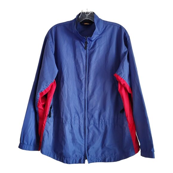 REI Women's XL Jacket Full Zip 2 Zippered Pockets Blue Red Lightweight Bust 42" - Picture 1 of 7